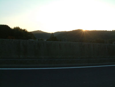 夕日がうつくしいなあ