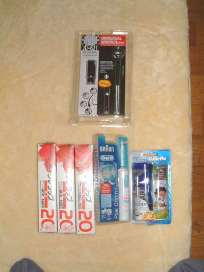 もらった景品の数々